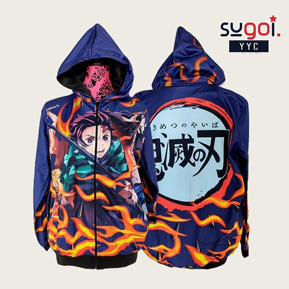 NEW Anime Tanjiro Demon Slayer Kimetsu no Yaiba Sweatshirt Unisex - Picture 1 of 3